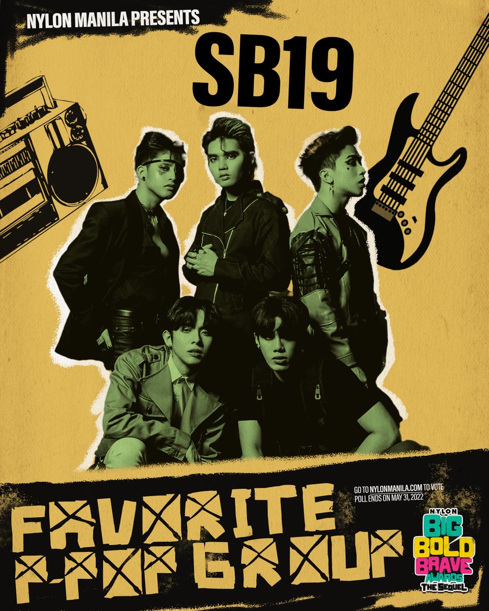 NYLONManila's tweet photo. Vote for @SB19Official as your Favorite P-Pop Group now: https://t.co/HtsTigCPUe
#NYLONBBBAwards https://t.co/c4AZm9kH2O
