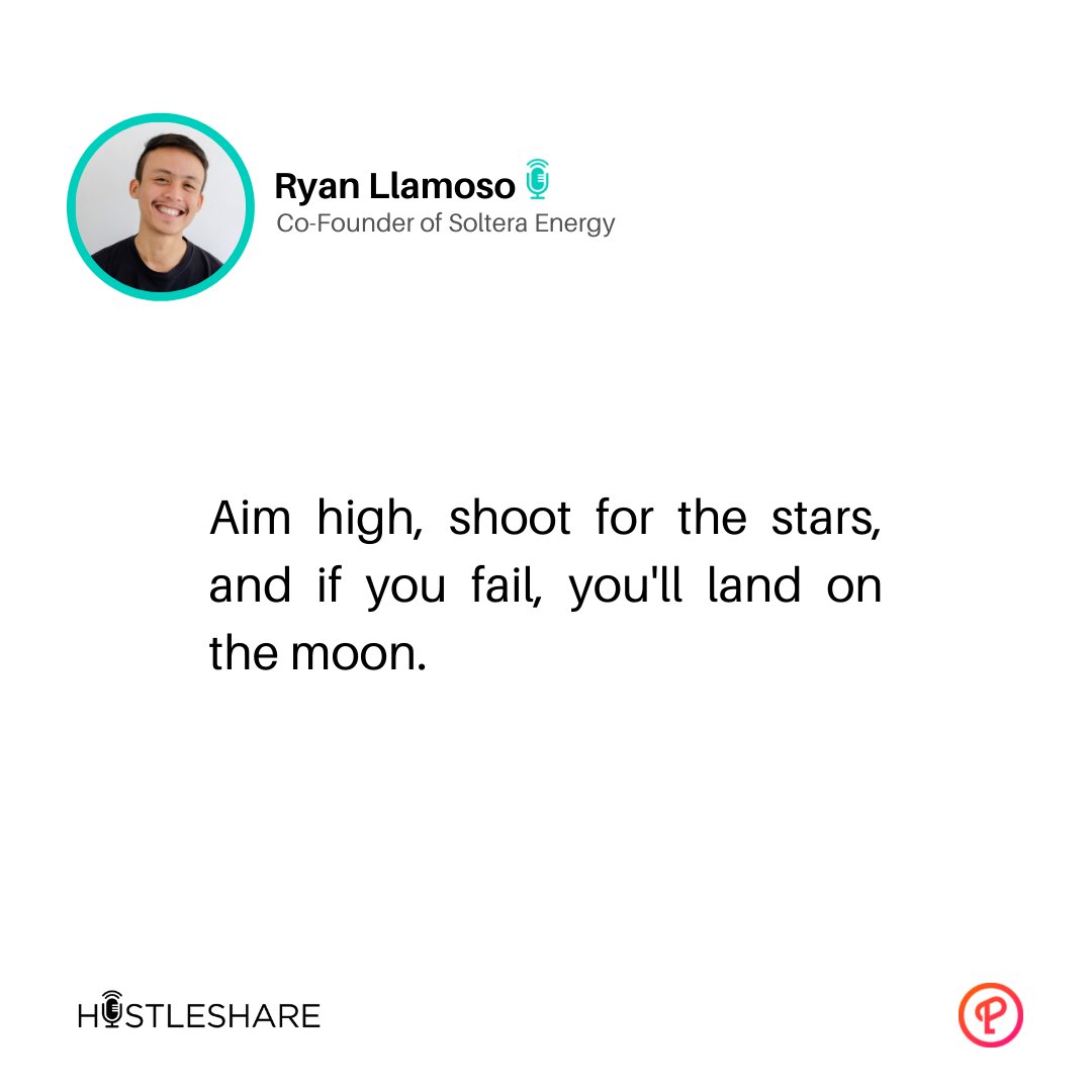 hustleshare's tweet photo. Ryan Llamoso of Soltera Energy makes his own spin on this popular quote as he urges all business owners to give their best shot.

Listen to the episode now: 
  Spotify: https://t.co/TnJVIc7lOw...
Apple Podcasts: https://t.co/CLgET4YNYh...
Web: https://t.co/R2nDHjhzPl... https://t.co/utRsrpT3IF