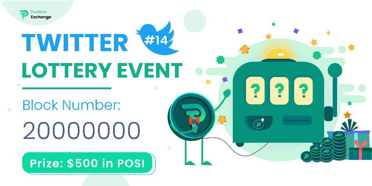 PositionEx's tweet image. POSI Twitter Lottery #14 with $500 in POSI as a Prize 🤑

1. Follow us on  💎

2. Like, RT, tag 3 friends &amp;amp; comment 3 numbers between (100-999):

 Participants are only allowed 1 comment! 💯

The winning number will be drawn from Block 20000000 on #BSC