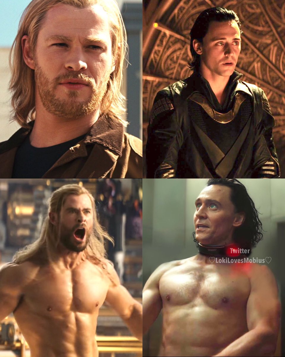 LokiLovesMobius's tweet photo. the way Thor and Loki glow up🥹 #ThorLoveAndThunder https://t.co/dVGxFajhwJ