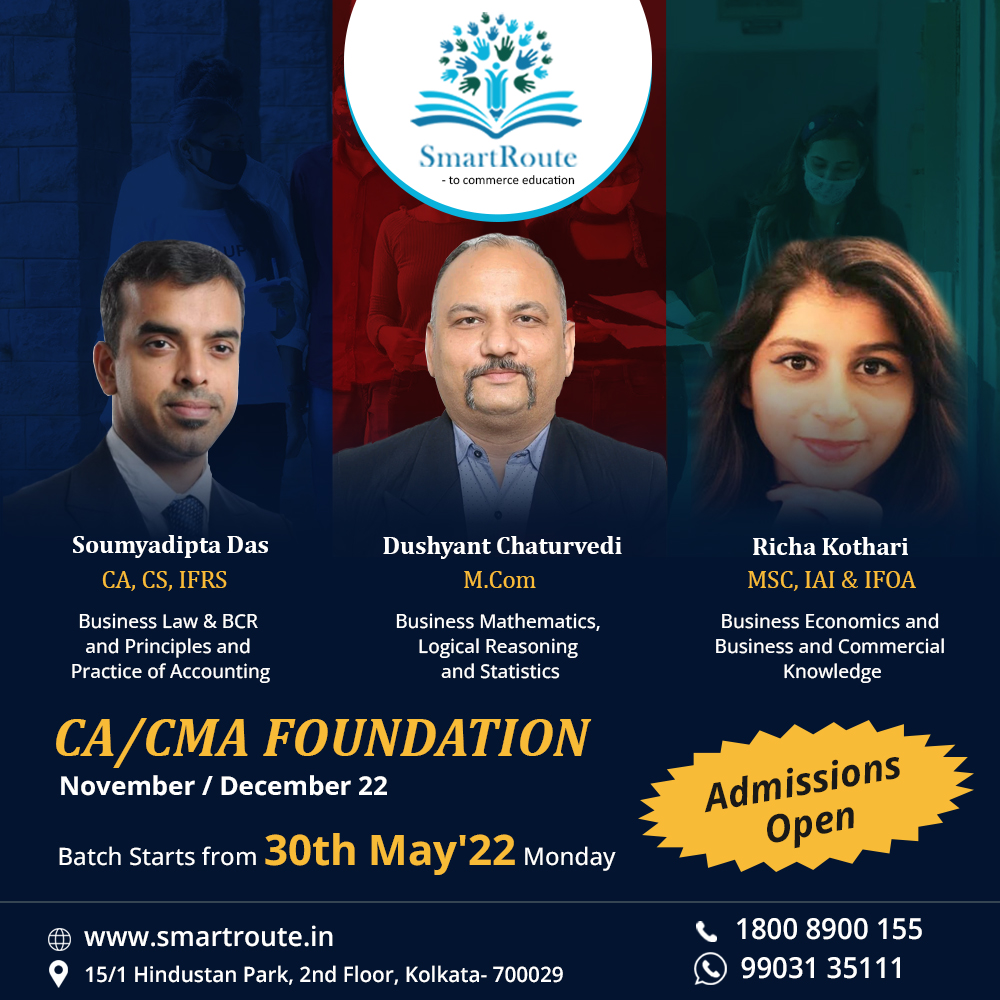 smartrouteindia's tweet image. Build a strong foundation for #CA/#CMA with #SmartRoute.

We will ensure-

•100% Coverage
•Doubt Solving
•Weekly Tests
•Conceptual Learning
•Chapter Wise MCQ
•LMS Features

#commerce #exampreparation #commerceclasses #admision2022 #CareerInCommerce #CommerceLearningCenter