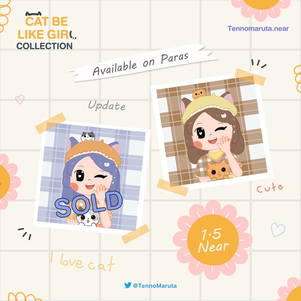 TennoMaruta's tweet photo. Update Drop Rare item 🌟💕

Cat be like girl Collection
🌟 Only 1.5 near 🌟Edition of 1

Available on Paras
https://t.co/rVb4nkEiQS

Cat lover Community
https://t.co/5ZPUDMkoYj https://t.co/OYC9xoRfJ3