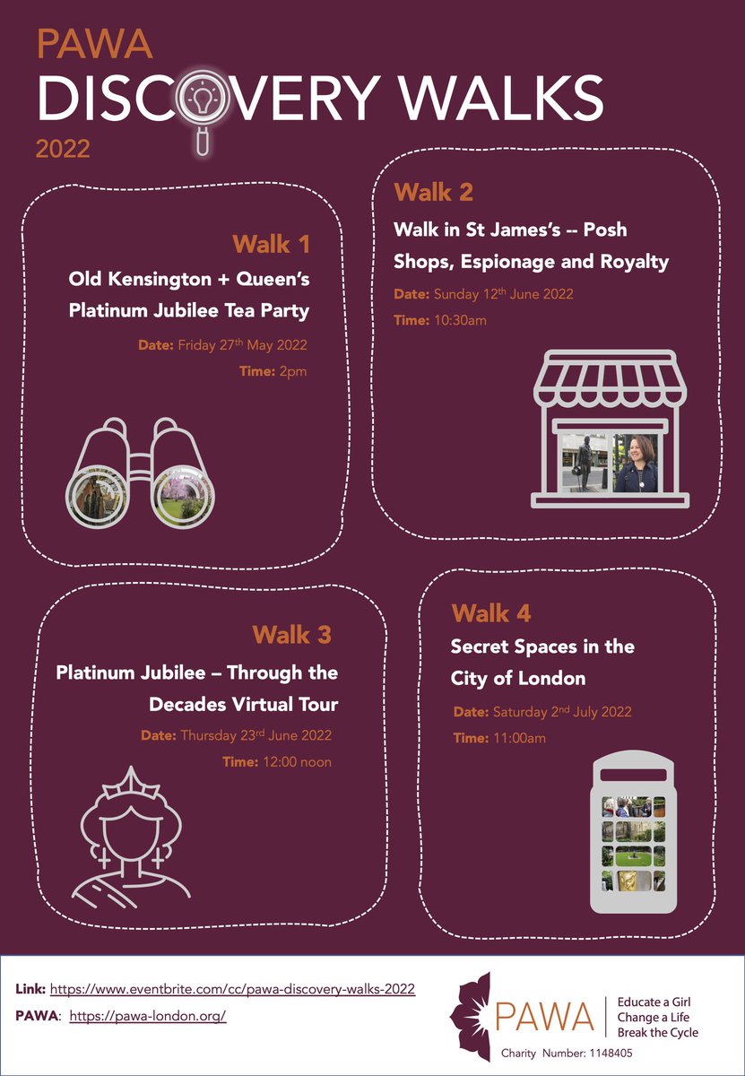 FIWAL Women (@fiwal_women) on Twitter photo Join <a href="/PAWALondon/">PAWALondon</a>’s discovery guided around London, and change the life of a girl in #Asia:
buff.ly/3Nt92ln
#Charity #CharityWalk #FIWAL #PlatinumJubilee Join <a href="/PAWALondon/">PAWALondon</a>’s discovery guided around London, and change the life of a girl in #Asia:
buff.ly/3Nt92ln
#Charity #CharityWalk #FIWAL #PlatinumJubilee
