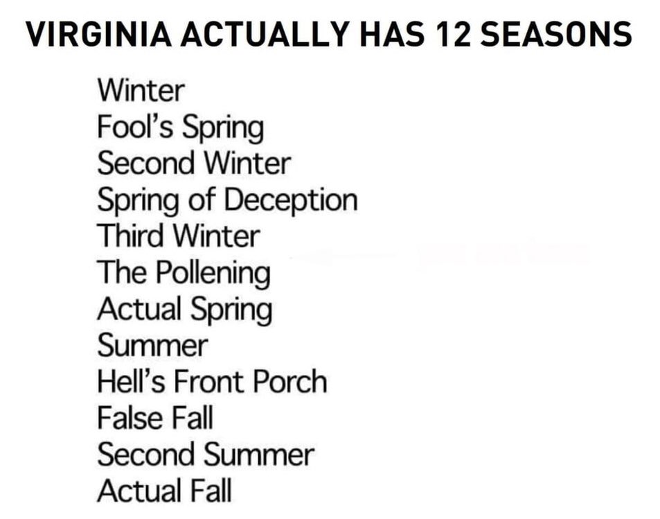 help we do not know which Virginia season it is