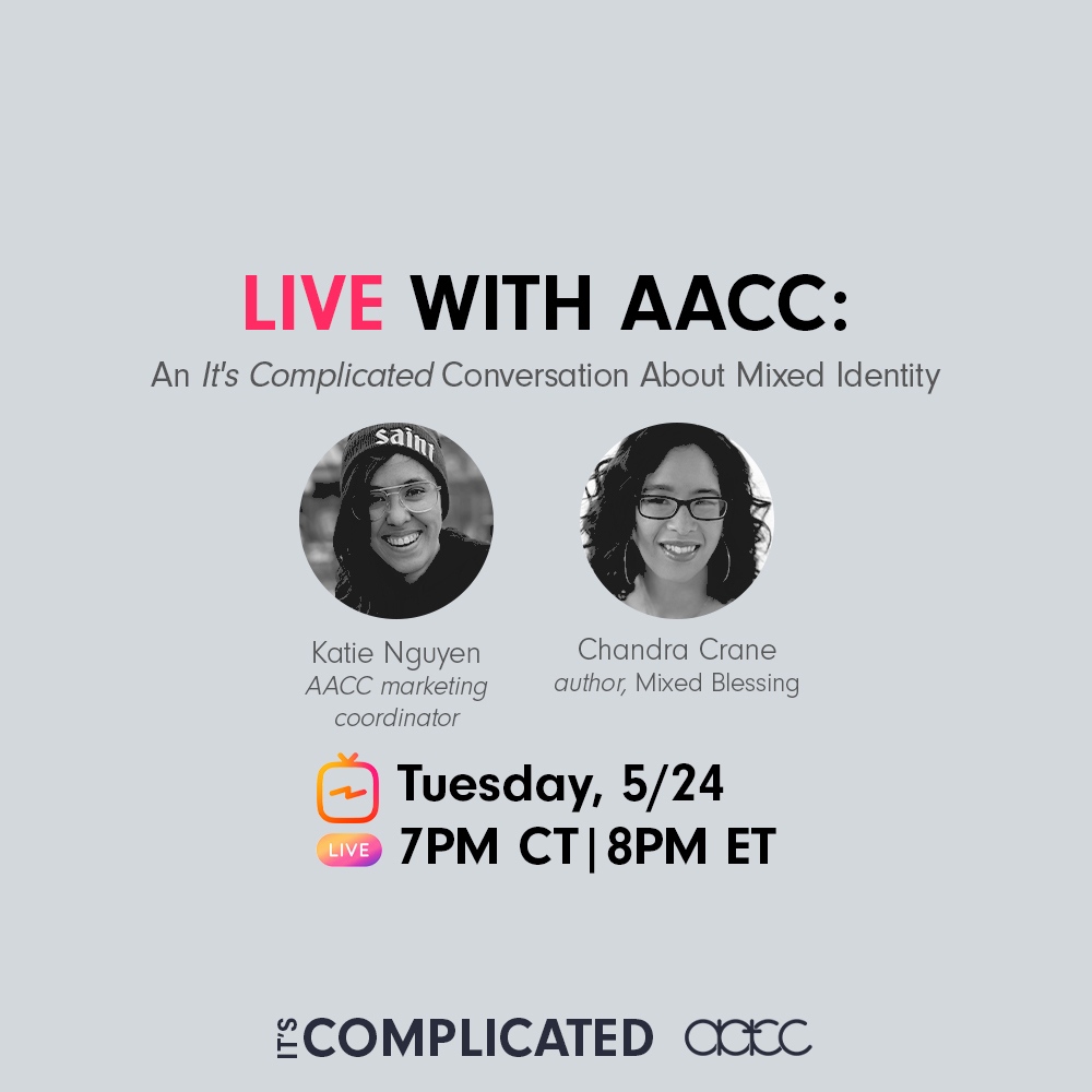 aachristcollab's tweet photo. Join us tomorrow evening on IG Live @ 7p CST for a conversation with AACC Marketing/Comms Coordinator Katie Nguyen & author of Mixed Blessing @ChandraLCrane on Mixed identity & ultimately ways in which Mixed identity truly is a gift from the Lord to our fellow image bearers. 🔥 https://t.co/p3odeAAjeD