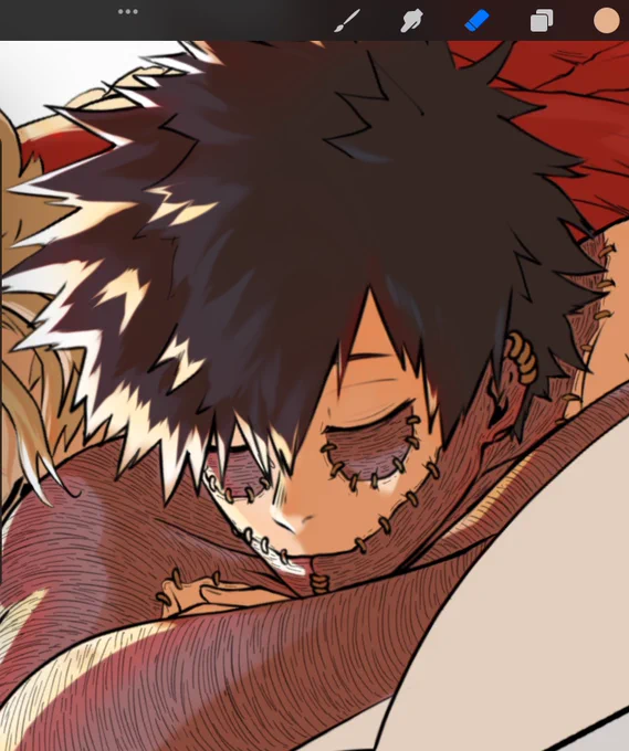 Sleepy Dabi in between commissions 