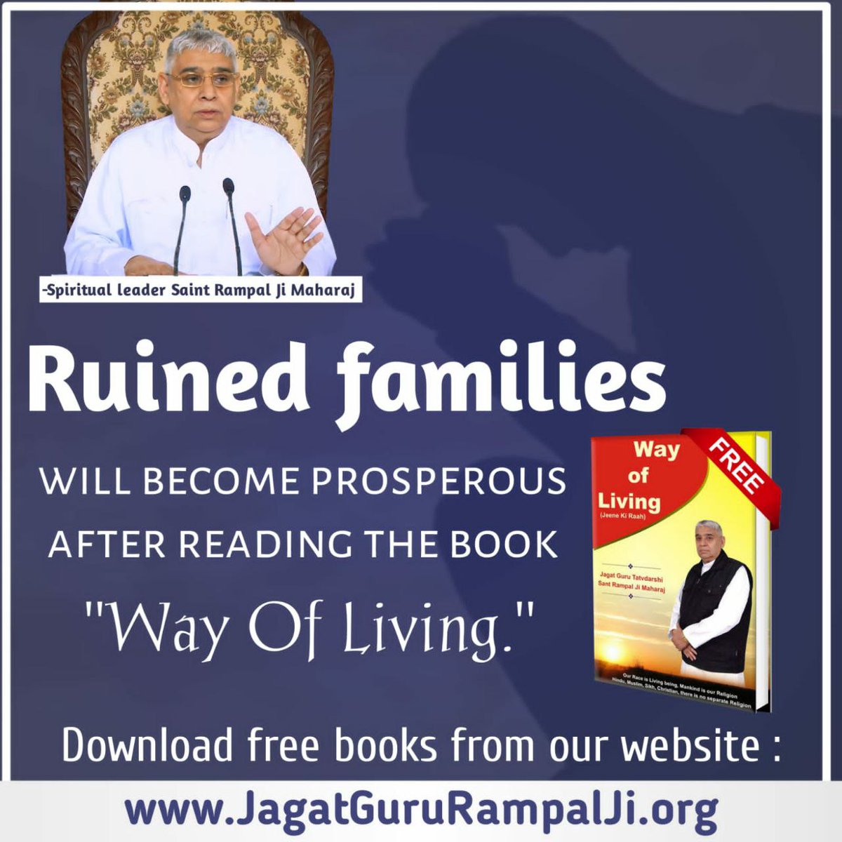 #GodMorningTuesday
Ruined families will become prosperous after reading the book "Way Of Living."
-#TuesdayFeeling
- Spiritual Leader <a href="/SaintRampalJiM/">Sant Rampal Ji Maharaj</a> 😊🙏🏻