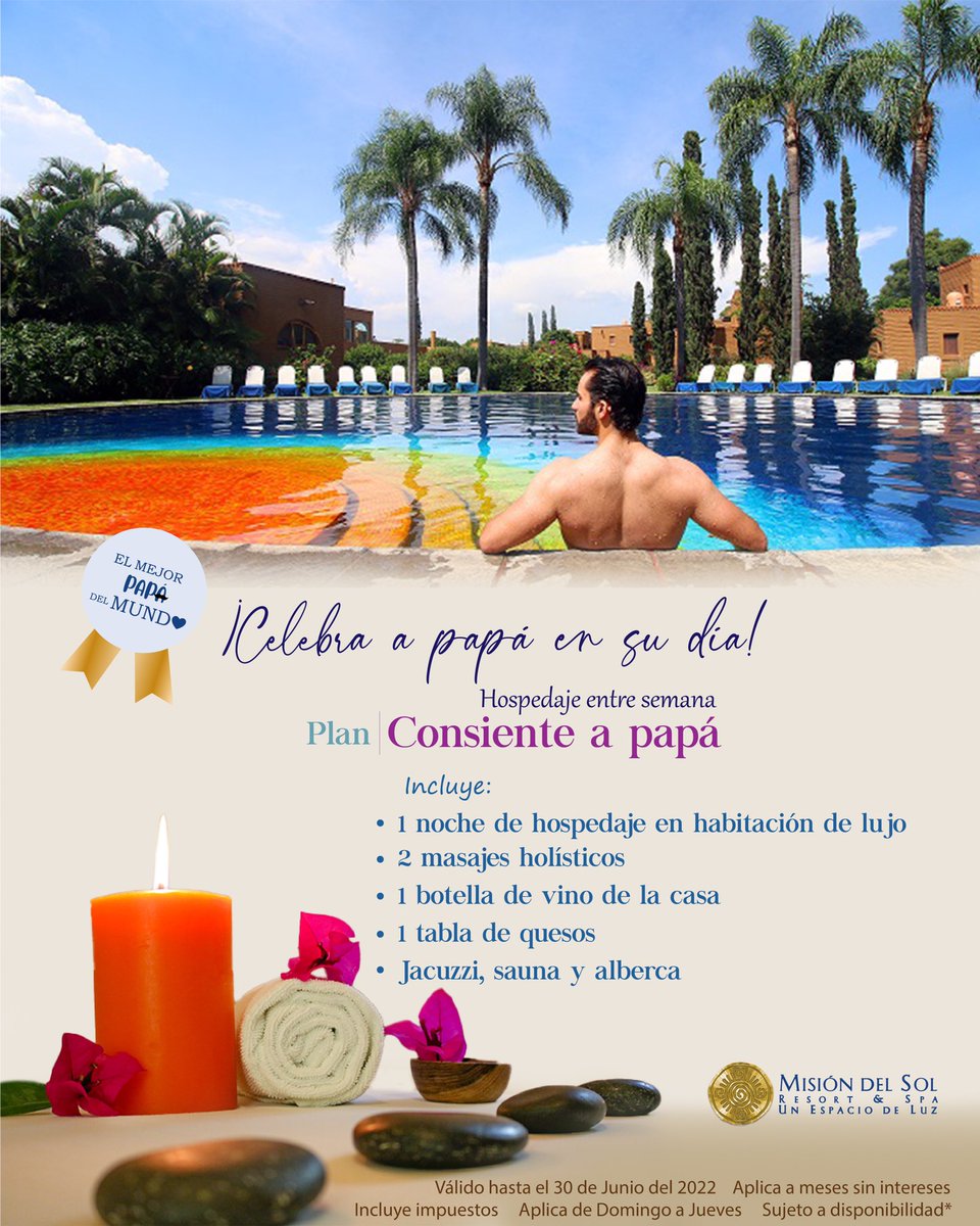 #Cuernavaca | Hospédate y descansa con papá.  Reserva misiondelsol.com/index.php/prom…
