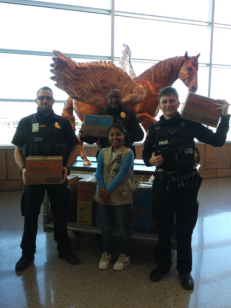 We would like to thank <a href="/GirlScoutsSoAz/">Girl Scouts of Southern Arizona</a>, Cookie (yes, Cookie!) &amp; her mom Claudia for donating nearly 20 boxes of Girl Scout cookies to our TAAPD team. We are thankful for the amazing support of our local community! #NonstopforTucson