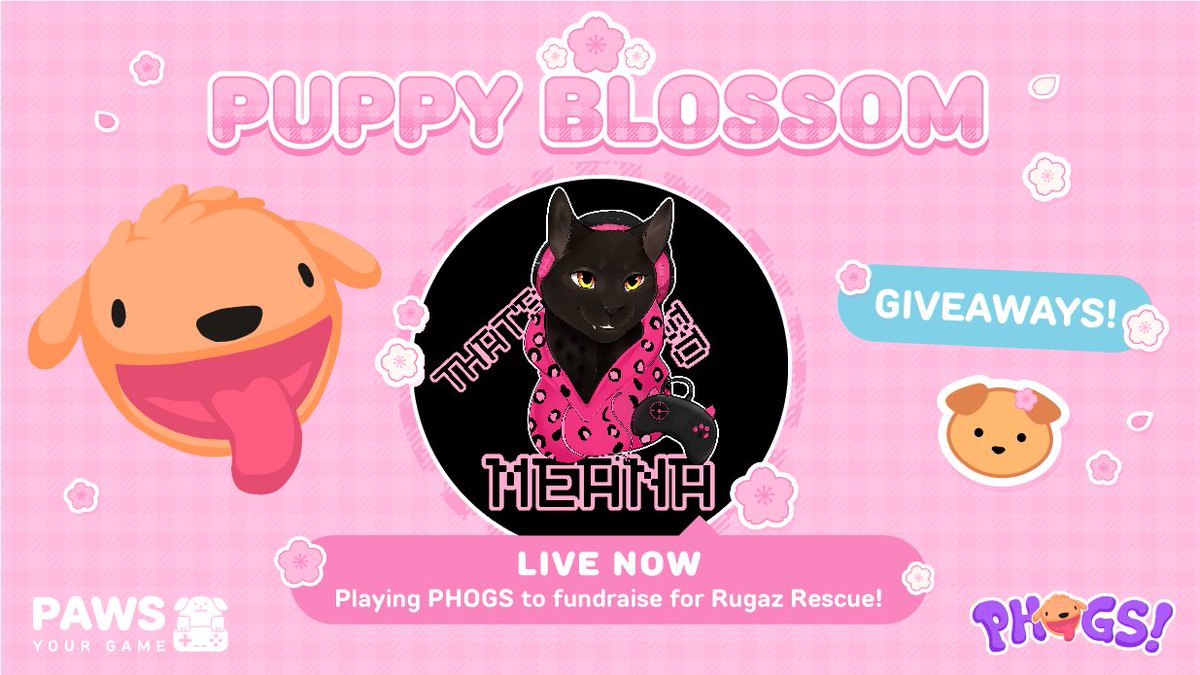 ThatsSoMeana's tweet photo. Phogs: physics dogs for Charity!
Steam key Giveaways to go: 7/7
Bonus stream today! The official #charity stream is #Caturday!
Can we get our first donation today? <3
#Phogs #Giveaways #physicsdogs #dogdog #catdog #RugazRescue #PawsYourGame https://t.co/GOCiq0xfPl