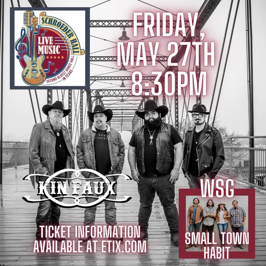 This Friday is our debut show at <a href="/myschroederhall/">Schroeder Hall</a> with our buddies <a href="/KinFaux/">Kin Faux Music</a>  Make your plans now!! #smalltownhabit #schroederhall #kinfaux #texasmusic #livemusic #Friday