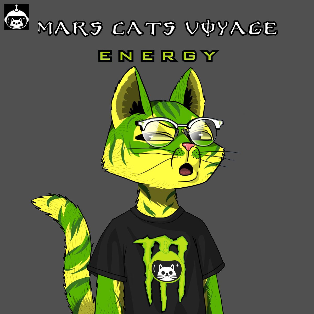 BeccaBot_eth's tweet photo. So someone said something about a Mars Cat going well on a @MonsterEnergy can and it inspired me to amp my Acid Tiger up. @MarsCatsVoyage #MonsterEnergy #MarsCatsVoyage may be time for a collab 😼 https://t.co/pTtaRkYmue