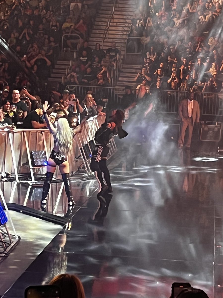 TimYingling's tweet image. One of two reasons I wanted to see ⁦@WWE⁩ Raw live. I’ll let you decide if it was ⁦@AJStylesOrg⁩ or ⁦@YaOnlyLivvOnce⁩