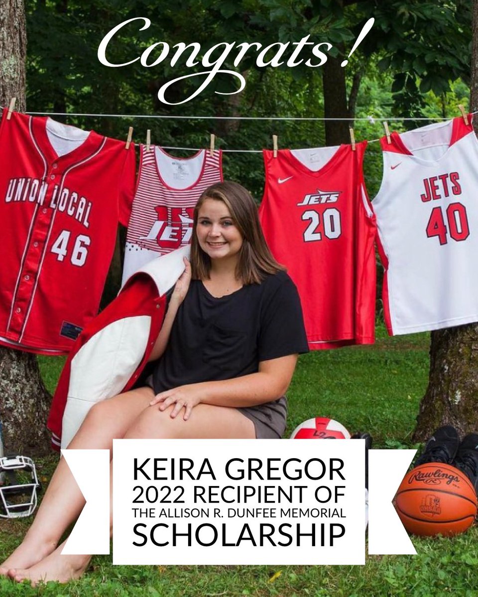DunfeeAllison's tweet photo. The recipient of the 3rd annual Allison R. Dunfee Memorial Scholarship is @keiragregor2 

Congrats Keira and good luck with your Veterinary career. https://t.co/S0OwnBTE9a