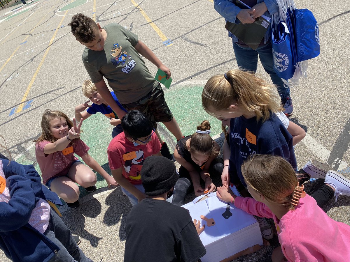 church_cathy's tweet photo. What a perfect day for our 5th grade picnic! Escape room, kickball, DJ, pizza, and Kona Ice! I even overheard one student say, “This was the best day ever!” Thank you to our PTO and parent volunteers! #joyfuljourney #churchvillerocks https://t.co/WDH7tSU7OH