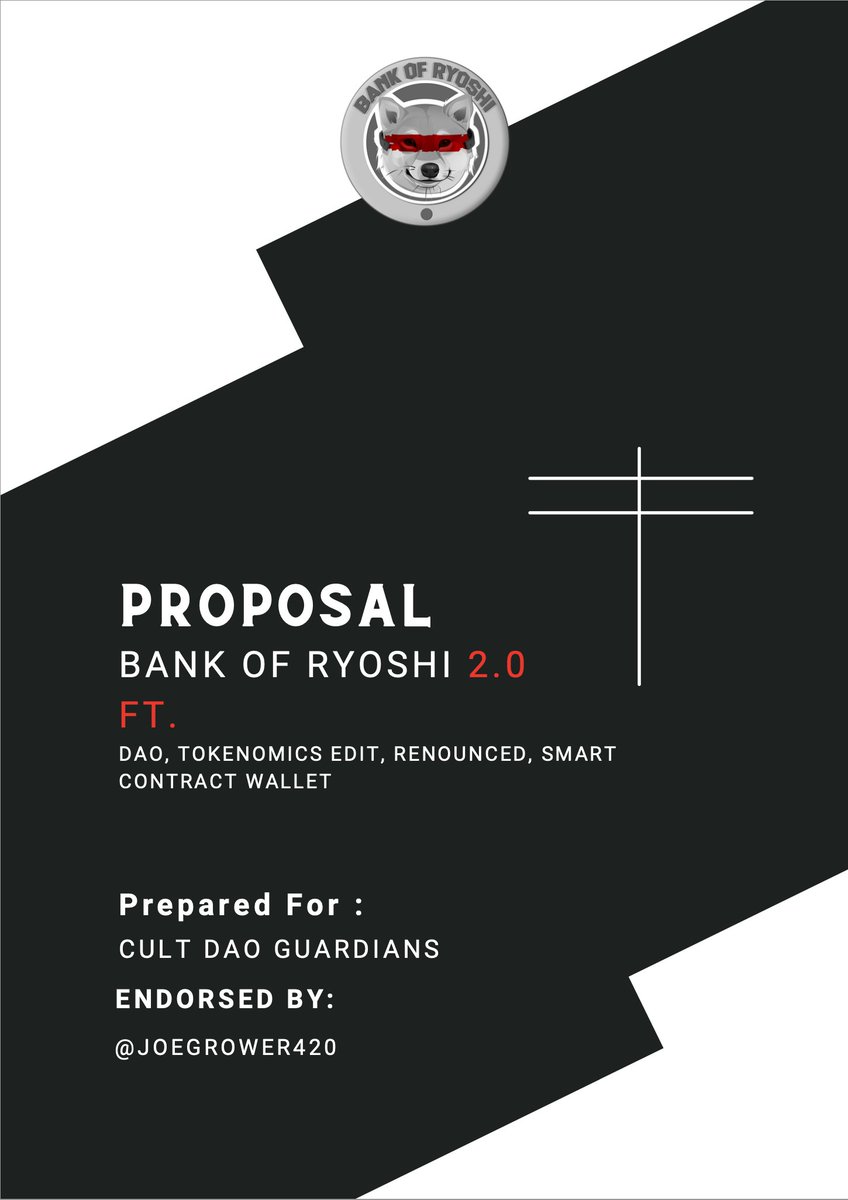 BankOfRyoshi's tweet photo. The Bank Of Ryoshi is back in business. 🏦👺 As always we continue to #TalkAboutCult &amp; this partnership will propel $CULT &amp; #CULTBANK into a new world. 

🚀 #BankOfRyoshi Proposal 2.0 is now Live on the @wearecultdao dApp 
Stake... Delegate... Vote to pass... Vote for freedom🗳️ https://t.co/NiXuyIeatz