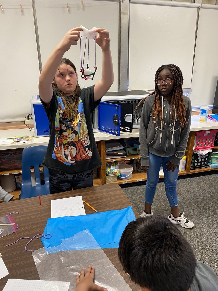 Making parachutes! 🪂