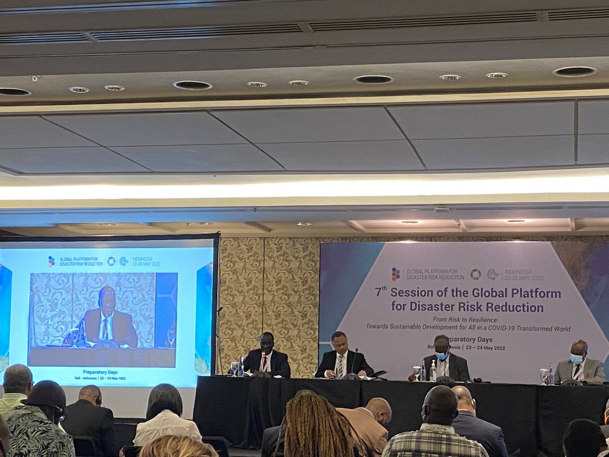 _Stella_Ngugi_'s tweet photo. #Day2 #HappeningNow: Africa delegates attending the GPDRR discussing the #AfricaCommonPosition to be adopted at the #GPDRR2022. It’s seeks to bring to the forefront the implementation of the #NairobiDeclaration which laudably highlights the need for strengthening #DRRGovernance https://t.co/h3U95Tt0SC