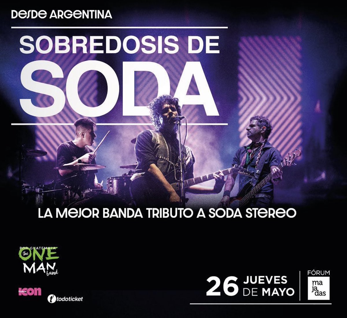 ¡Lo prometido es deuda: Dos entradas VIP para soda stereo! Un gran show por ICON GT! Anuncio mañana a medio día… dos entradas (para una persona) entre quienes den RT a este tweet! (1 ganador se lleva las dos entradas) … ¡SUERTE!