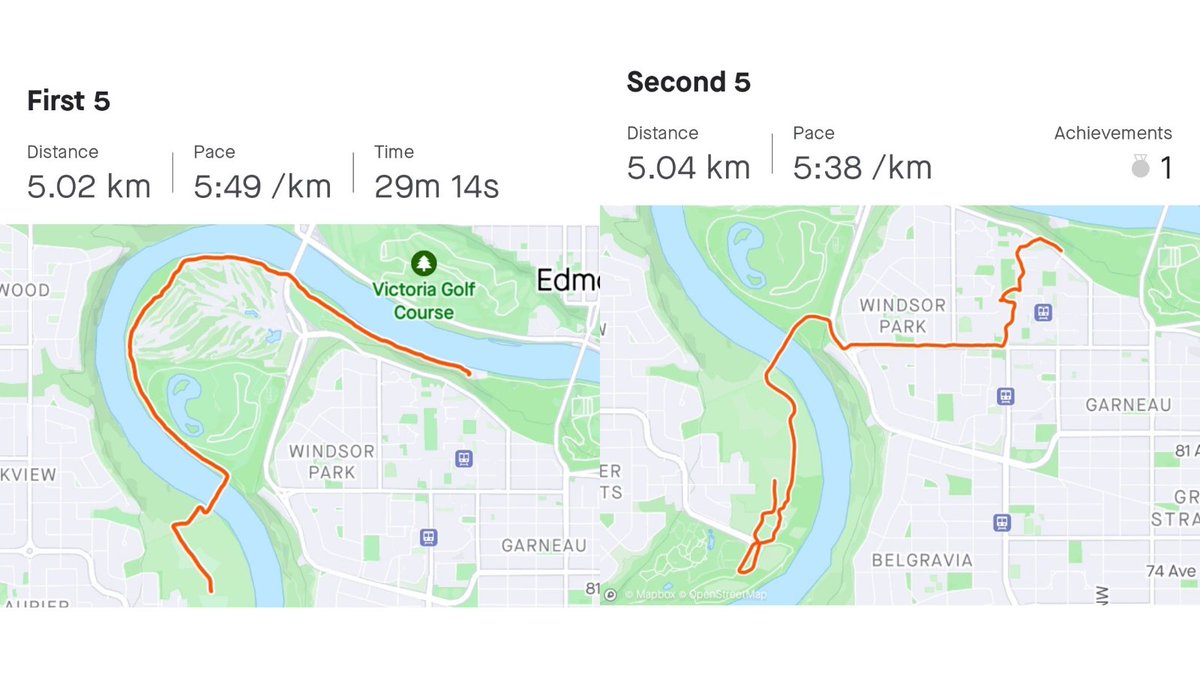 May long 1️⃣0️⃣k in deux parts b/c I desperately needed a water🥛refill. Good thing I know some secret spots @UAlberta #yeg #trailrunning  #runners #maylongweekend