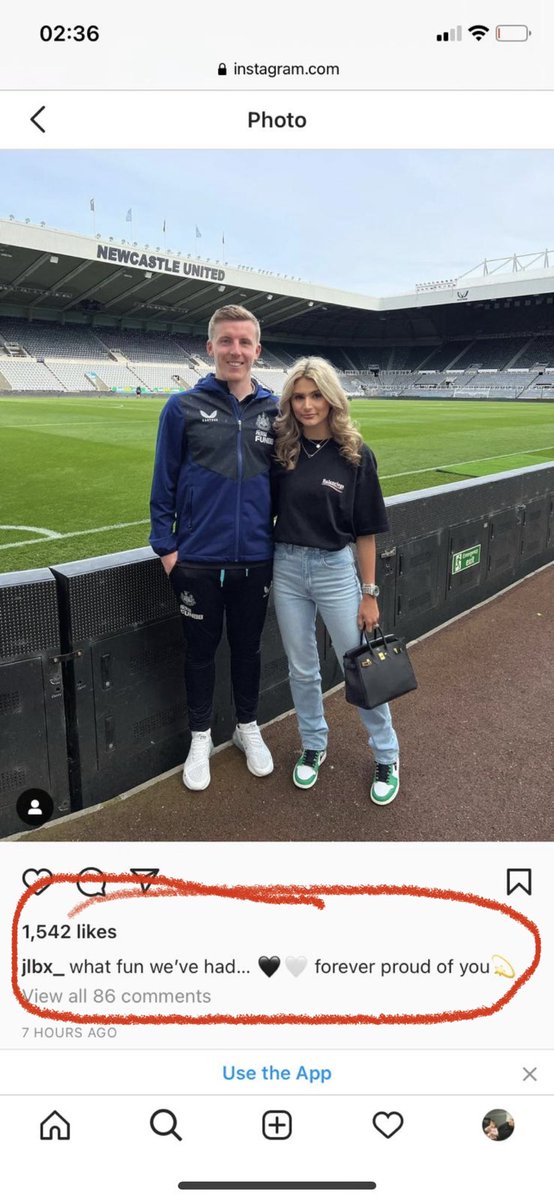 bazza080808's tweet photo. Just been informed Matt Target is looking like a done deal again and his misses has been told to take or change her post on Instagram as it’s very misleading - which has happened (see pic) 

I’m buzzing again ☺️☺️🙌🙌🖤🤍🖤🤍 #NUFC #nufcfans #TransferUpdate #insidescoop https://t.co/5vhvAMXTCY