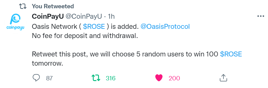 cryptowitchizzy's tweet photo. @CoinPayU @OasisProtocol Done.😉All the best and good luck to everyone! 🥰 https://t.co/ysEK0O4fb5