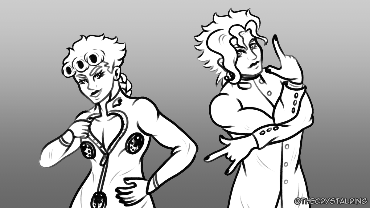 thecrystalring's tweet photo. lmao so john mulaney being a headass means i had to scrap a jojo animatic i was working on, but now i get to share what i finished with y’all! :D

[1/5] https://t.co/7huOp7LutZ