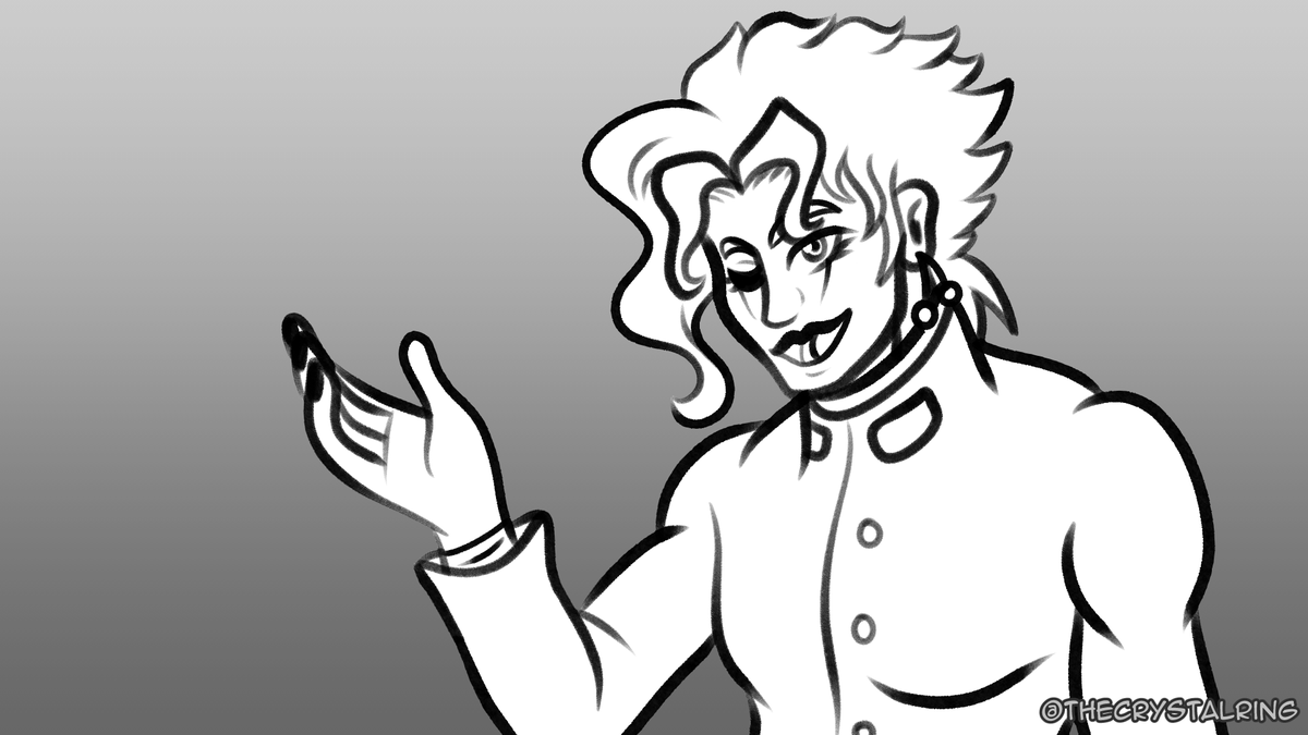 thecrystalring's tweet photo. lmao so john mulaney being a headass means i had to scrap a jojo animatic i was working on, but now i get to share what i finished with y’all! :D

[1/5] https://t.co/7huOp7LutZ