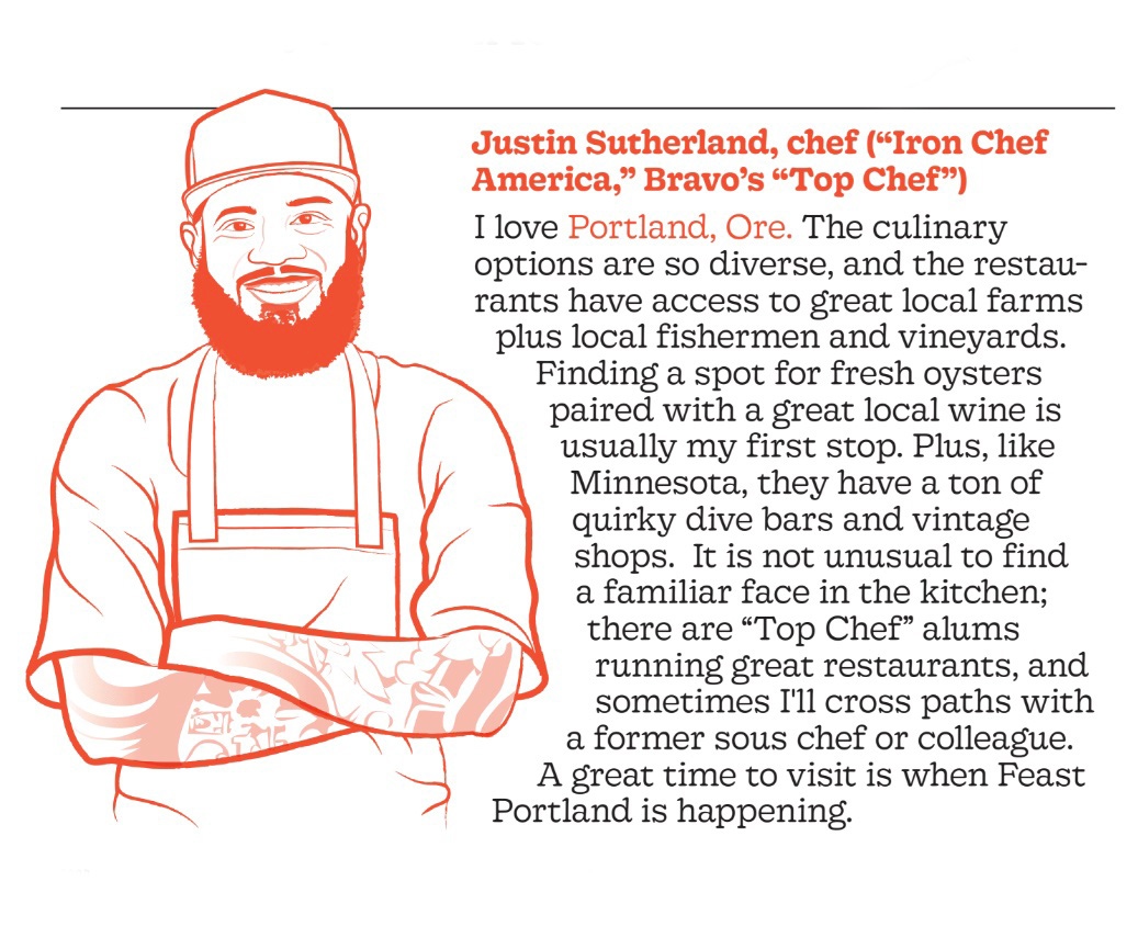 FiftyGrandeMag's tweet photo. We asked @chefjustinsutherland and 16 other artists, chefs and TV personalities to share their favorite American food city. Flip to page 7 in the latest issue to see their picks.
#fiftygrande #thefoodissue #travelamerica #bestfoodcities #portland #food #chef #foodie https://t.co/m9sA8ehT5O