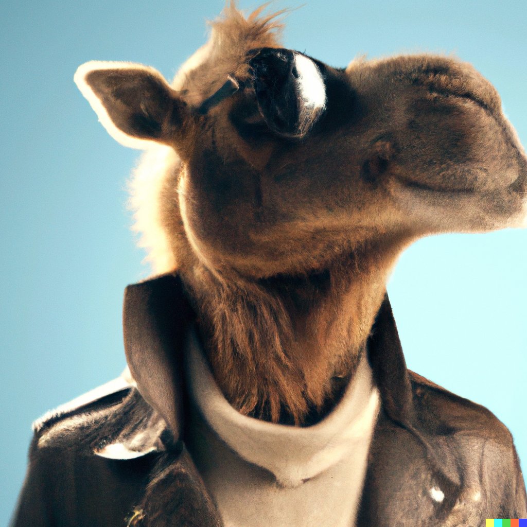 cer_andrew's tweet photo. I feel like this crew is trying to sell me something

"A photo of a cool <insert animal name> wearing sunglasses and a leather jacket, 4k"

#dalle #dalle2 https://t.co/8LVJag8aqj