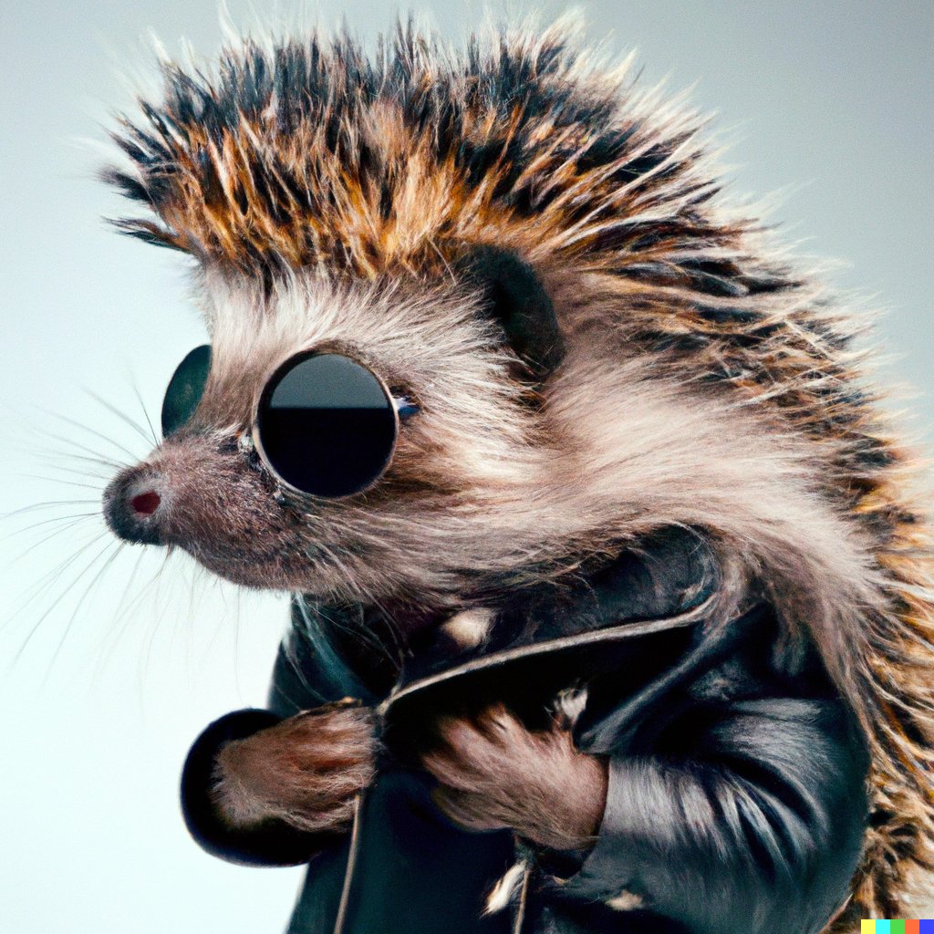 cer_andrew's tweet photo. I feel like this crew is trying to sell me something

"A photo of a cool <insert animal name> wearing sunglasses and a leather jacket, 4k"

#dalle #dalle2 https://t.co/8LVJag8aqj