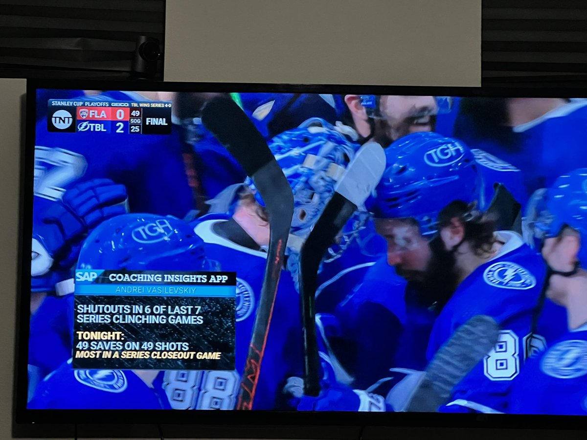 curacaojay's tweet photo. Let’s Go!!! Game 4 #sweep #GoBolts @TBLightning Vasilevskiy is a BEAST. #TBLvsFLA https://t.co/wn8qwlQ5LC