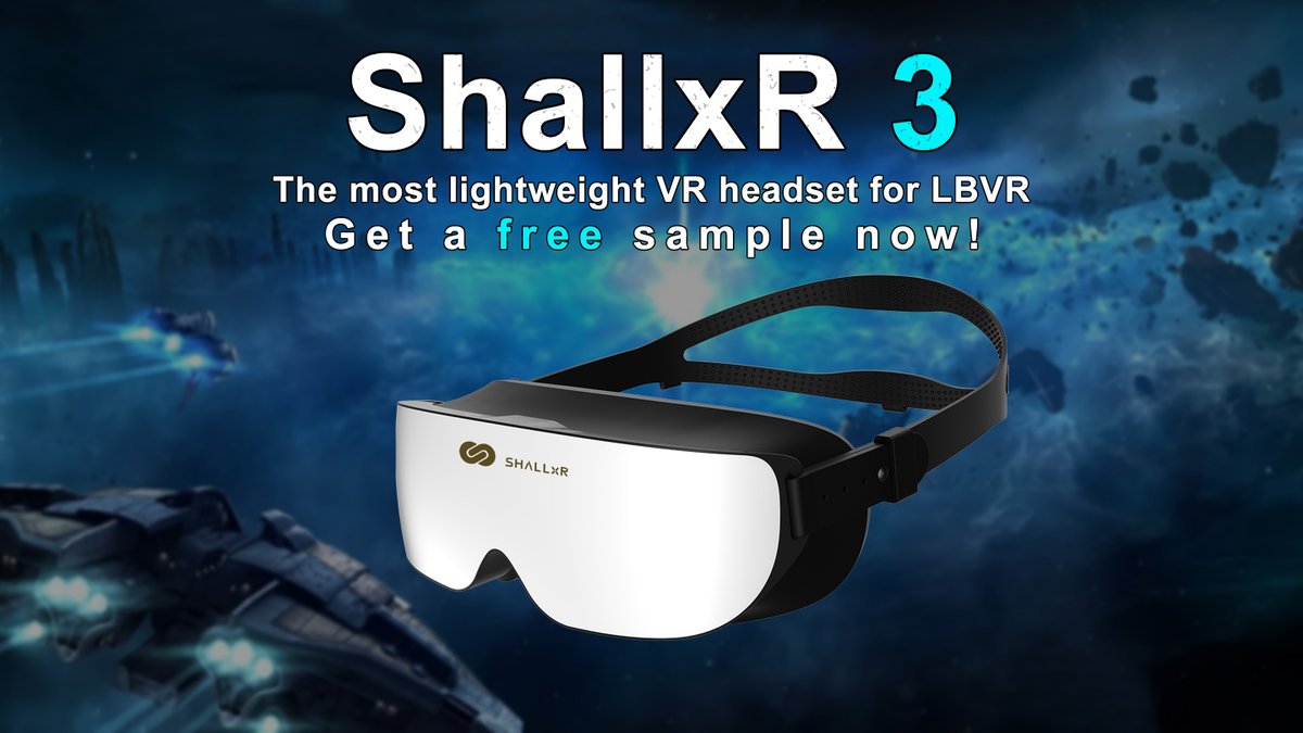 shallxr's tweet photo. #freesample #shallxr3 is a lightweight VR headset bringing an #immersive viewing experience with leading optical technologies. If you’re running a #VR #arcade or operating #vrattraction at your fun venues, you can apply for a free VR #headset. Learn more: https://t.co/N3B1evvMrs https://t.co/lOJDmGh9jE