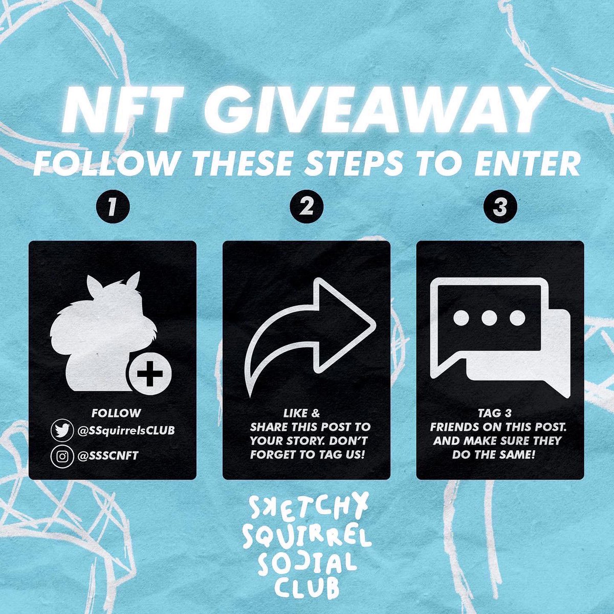SSquirrelsClub's tweet photo. WE ARE GIVING AWAY 3 SSSC NFT’s from THE @Ssscnft COLLECTION! WORTH 0.24 ETH!💰 at MINT 

TO ENTER: 

1. FOLLOW @SSquirrelsClub on twitter !
2. RETWEET! 
3. TAG 4 PEOPLE ! 

WINNERS WILL BE PICKED IN 2 DAYS #NFTGiveaway #Giveway #NFTs #NFTCommmunity #freenft #nft https://t.co/tgGYyo0eoc