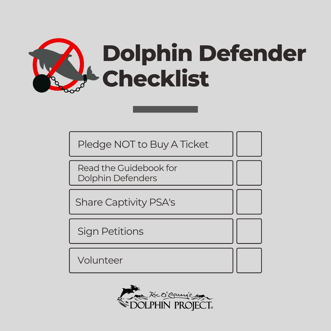 Dolphin_Project's tweet photo. Calling all #DolphinDefenders: Which of these have you checked off? Find these and more calls to action at https://t.co/ft1bfJQiTZ

#DolphinProject #LetsProtectDolphinsTogether https://t.co/Yu10r2Os0e