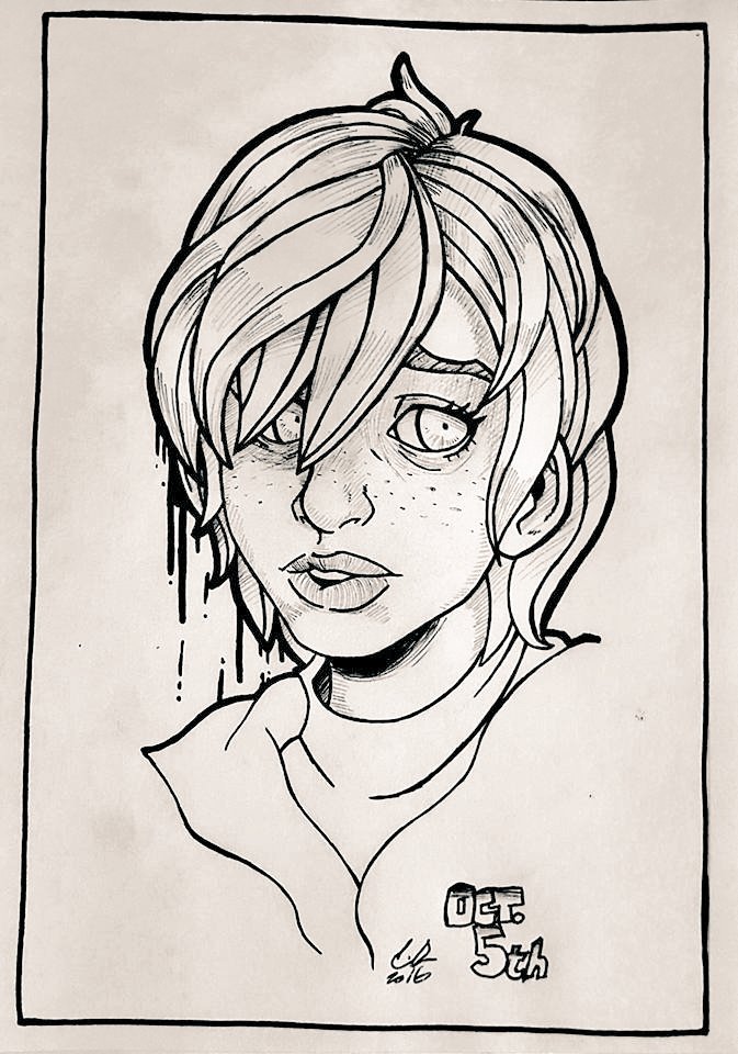 Its Silent Hill 3's 19th anniversary. Here's a sketchbook Heather I did in October of 2016