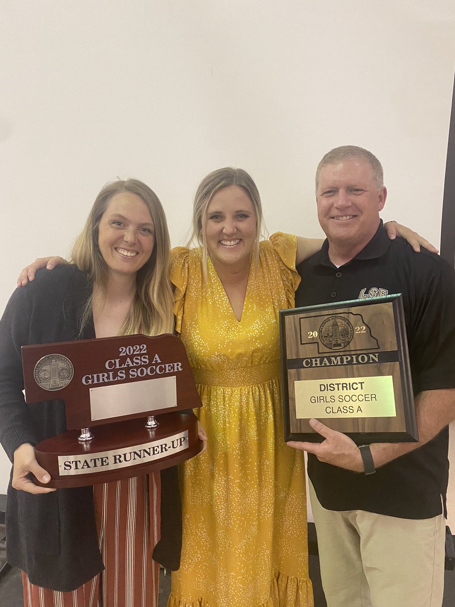 LSEGirls_Soccer's tweet photo. That’s a wrap on the most fun, epic, loving, and full-of-hugs seasons I’ve ever had coaching soccer. 2022 Banquet is complete &amp; it was emotional! Thank u to our seniors Maggie,Tayah,Jaydah,Cadence, Corynne,Rachel &amp; Eliana. Your impact will carry on💛🖤⚽️⚔️ #FamilyForever #KP https://t.co/CqQZueue7Z