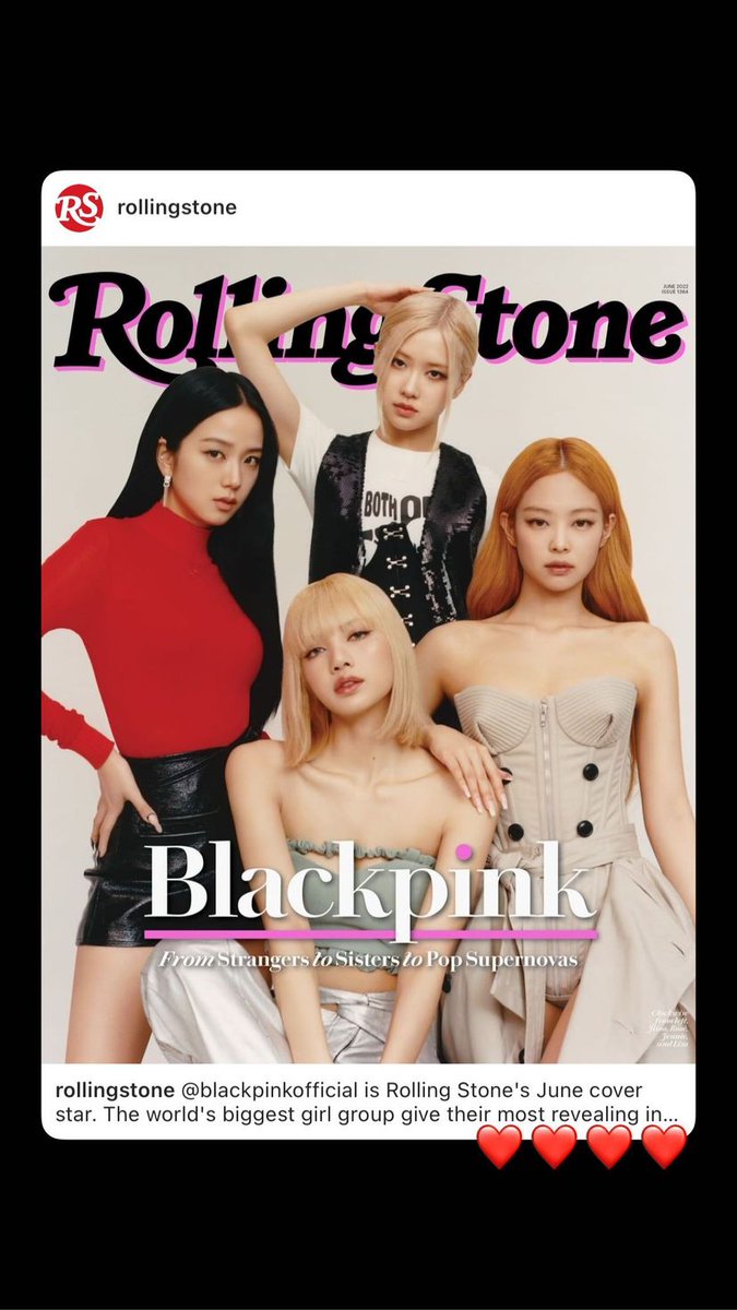BlackPinkArg8's tweet photo. 〔 #INSTAGRAM ╏ 23.05.22 〕

Actualización de #ROSÉ en su Story  .

WELCOME BACK BLACKPINK
#BLACKPINKxRollingStone

ⓒ @.roses_are_rosie
BLΛƆKPIИK ΛRGEИTIИΛ

#블랙핑크 #BLACKPINK #BLINK @BLACKPINK #지수 #JISOO #제니 #JENNIE #로제 #ROSÉ #리사 #LISA https://t.co/CUvrCZq9an