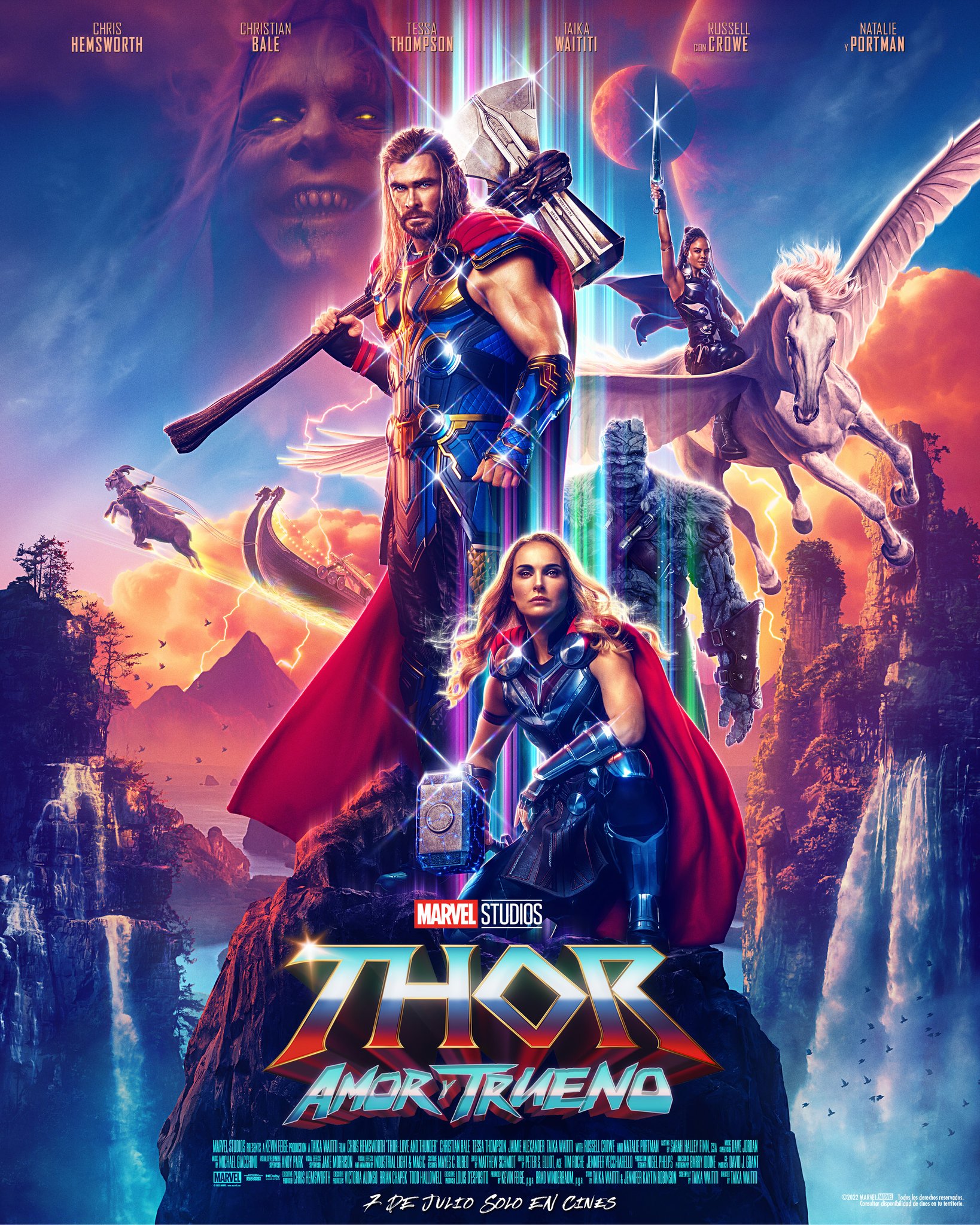 MarvelLATAM on Twitter: "Él y ella ❤️ Mira el nuevo póster de #Thor: Amor y Trueno, estreno 7 de julio, solo en cines. Consulta por funciones con subtítulos descriptivos en tu ciudad.