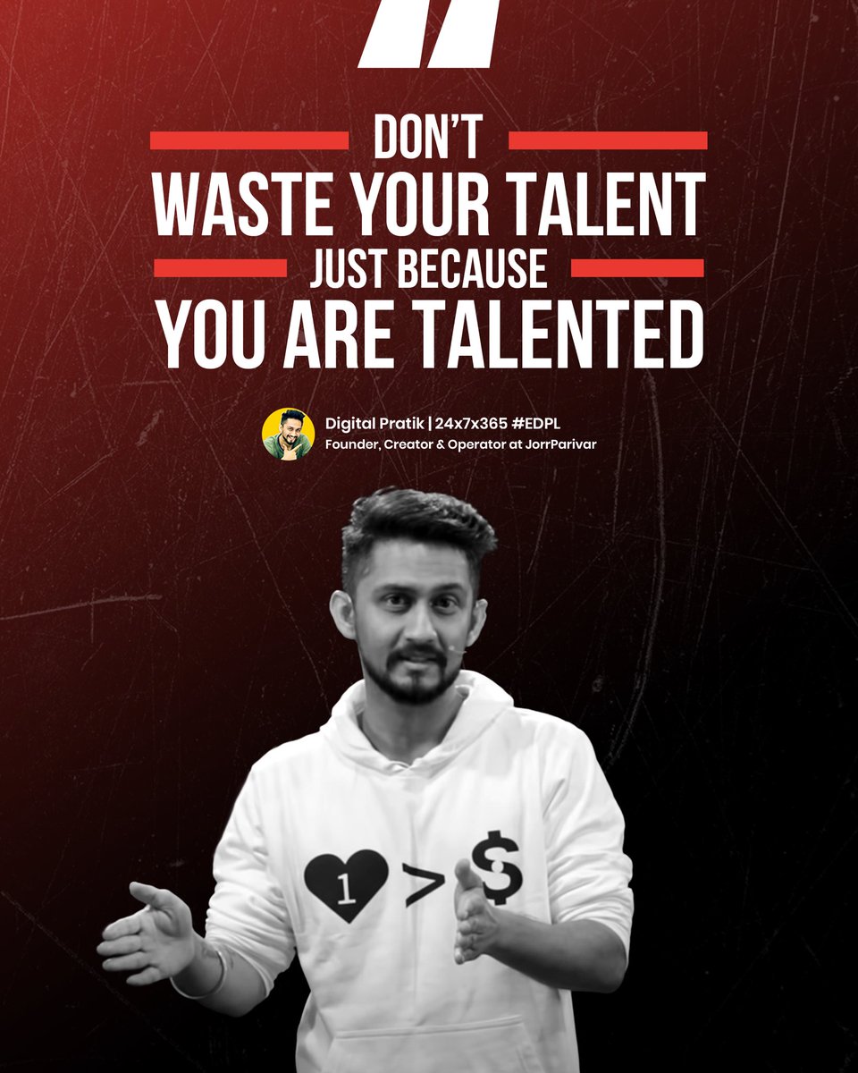 247365edpl's tweet photo. Whether you have great talent or not, if you work hard &amp; if you do MORE of hard work, you will eventually become smarter at your work &amp; you will be able to uplevel your own talent parallely. https://t.co/P7qgPAnWwH