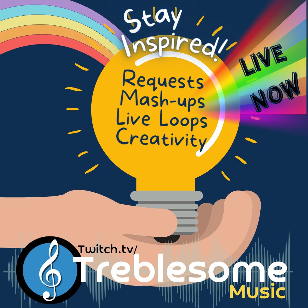 TSomeMusic's tweet image. Live now!
Twitch.tv/TreblesomeMusic

#stayInspired #liveloops #loopartist #Requests #mashups #music #creativity