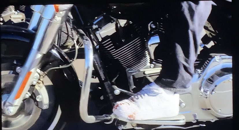 SOAMediaAddicts's tweet photo. Look at those poor babies @Nike #AirForce1 all covered in blood π Be more careful next time Jax!! π @ChiefRocka77 β€οΈπ#SOA #SOAFX #CharlesMurrayAppreciationWeek https://t.co/4TMgpZIoe2
