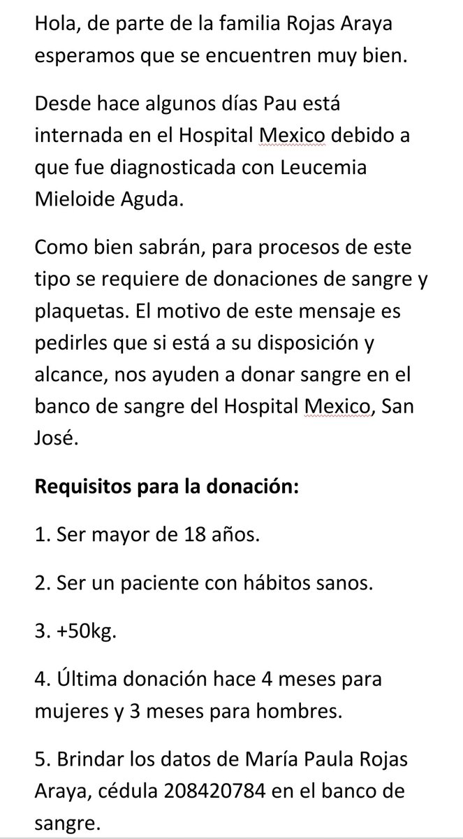 danroar10's tweet photo. Hola! Mi hermana tiene leucemia y estamos necesitando donaciones de sangre, no importa el tipo, en las imágenes está toda la información y el nombre de ella.
RT plisss🫶🏻 https://t.co/qM8G0ZM9Hd