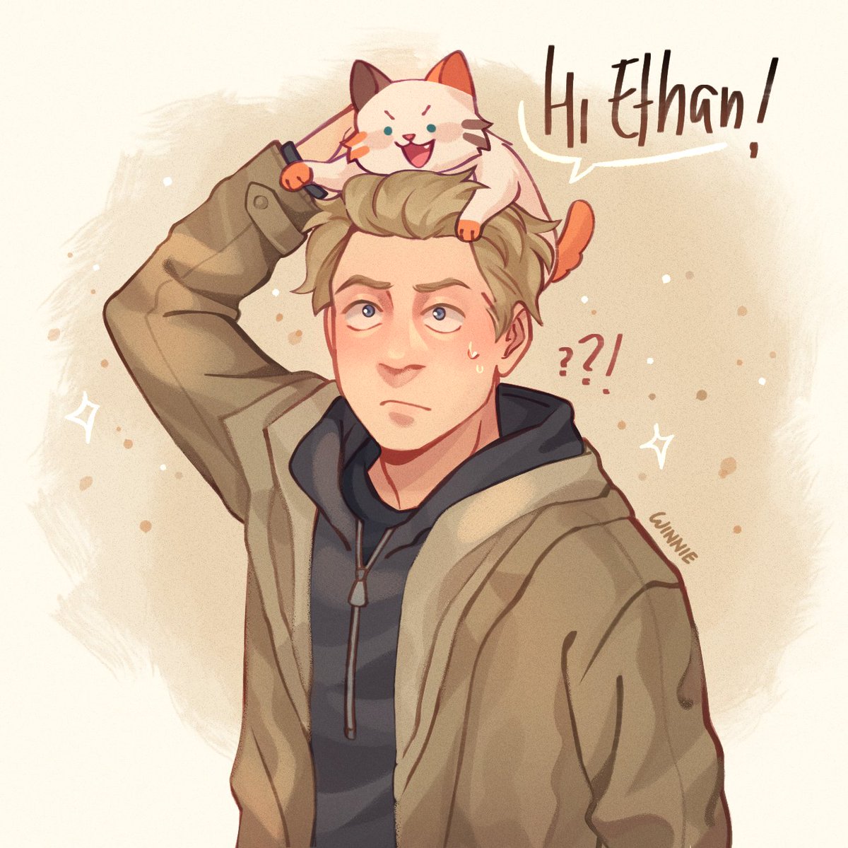 「Moldy man meets @cupTWOst!
#EthanWinters」|🌺Winnie🌿 ||🎗️|| CLOSED COMMSのイラスト