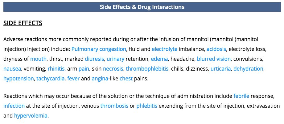 FluoridePoison's tweet photo. Interesting that intravenous #Mannitol used in some #monkeypoxvaccine is known to cause numerous serious #AdverseReactions https://t.co/KwIuqXcVEk