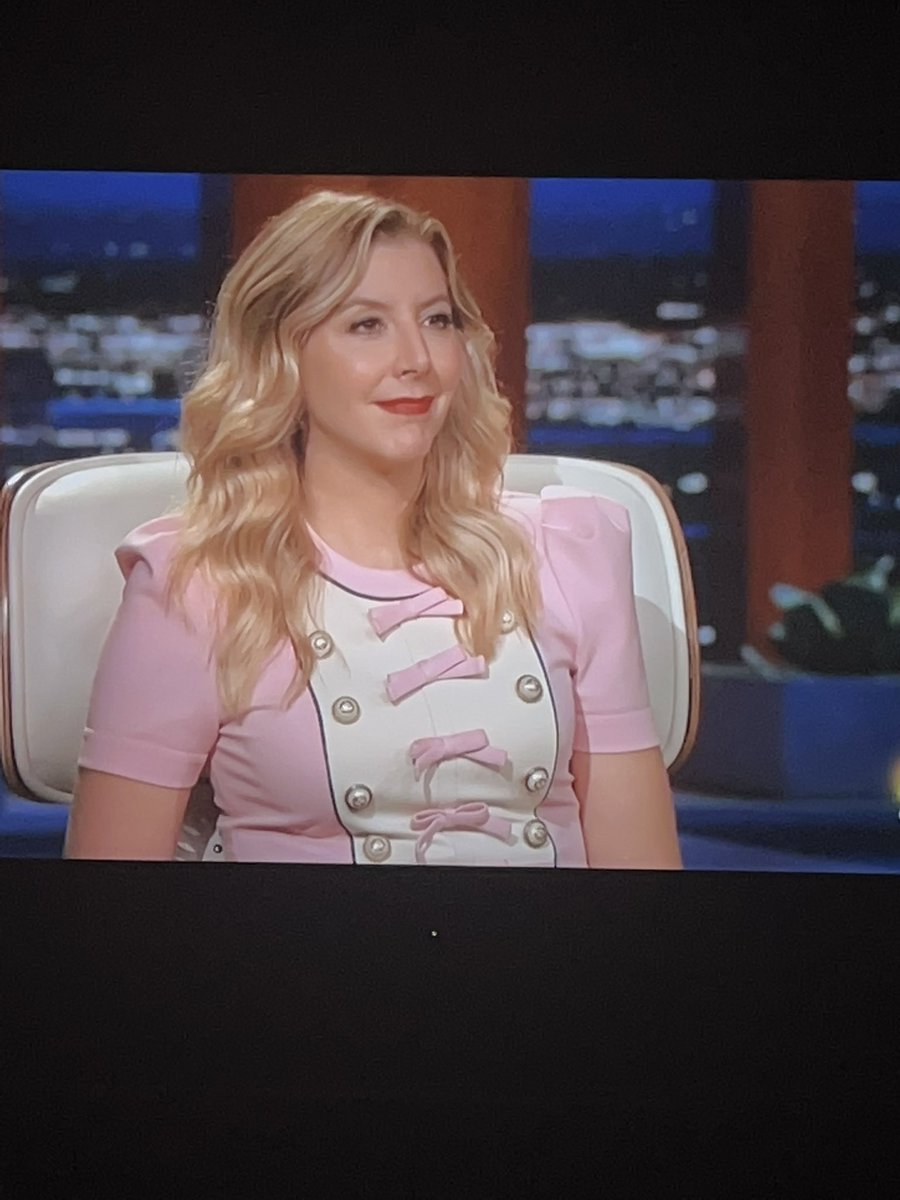 Every single time Sara Blakely is on Shark Tank, she’s wearing this majorette getup