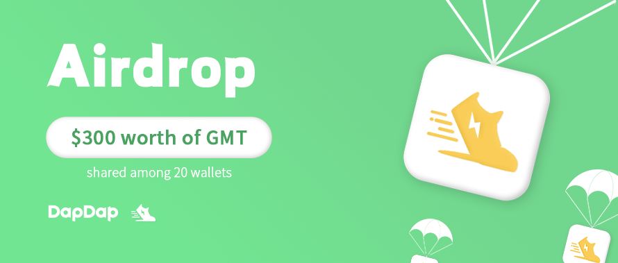 $GMT #Airdrops  event is coming!

🎉20 lucky winners share $300 GMT
1⃣Register and bind your wallet:dapdap.io/login
2⃣Follow,❤️&amp; RT
3⃣Tag 3 friends

Event time (UTC+8): May 24 11:00AM - May 31 11:00AM
➡️ Link:gleam.io/8Fnkb/dapdap-s…

#Giveaways #M2E #STEPN #P2E