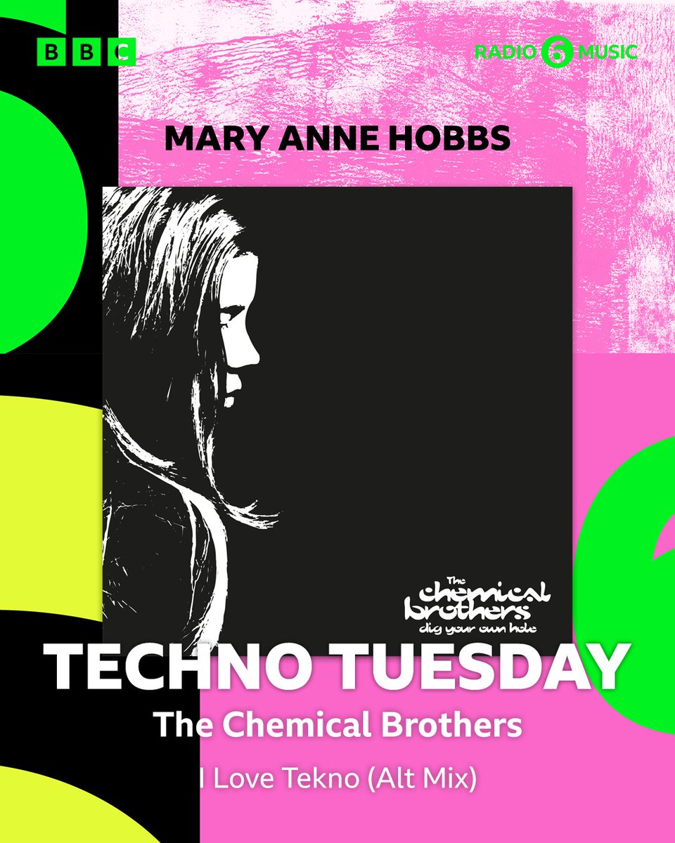 ChemBros's tweet photo. 🚨 TECHNO TUESDAY ALERT 🚨
Listen to a previously unreleased mix of "I Love Tekno" from @ChemBros 'Dig Your Own Hole'!  Tune in this  Tuesday 24th of May from 10:30am📻 on @maryannehobbs show.📱Listen on @BBCSounds at https://t.co/gA9NDixGHv
#Dig25 #TechnoTuesday #ILoveTekno https://t.co/oE7z9cfNaC
