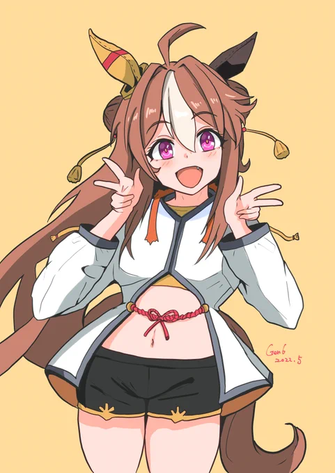 お昼ですね。
コパノリッキー勝負服を妄想で描きました。 