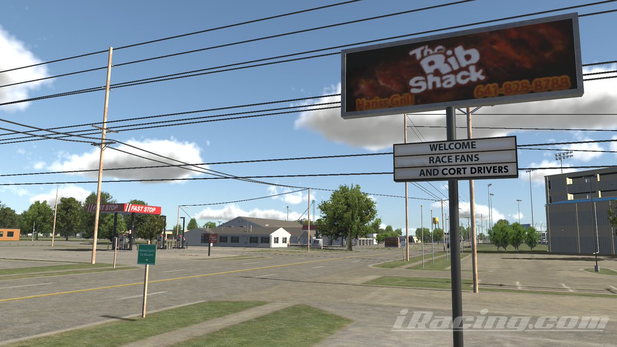 The (pixelated) town of Knoxville, IA is ready to welcome us to town! Be one of those drivers welcomed this Thursday for 69 laps at the virtual home of the Marion County Fairgrounds!